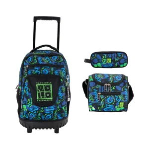 Combo YOLO Verde (Maleta 20 pulgadas, Lonchera y Cartuchera)