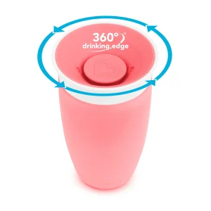 Vaso 360 10 OZ. Con Tapa - Rosa