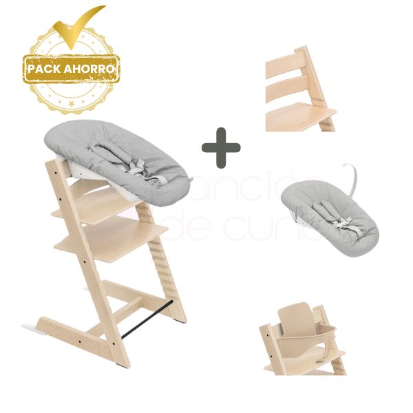 Pack trona evolutiva Stokke Tripp Trapp 3 en 1 para recién nacidos